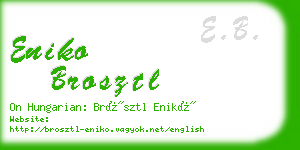 eniko brosztl business card